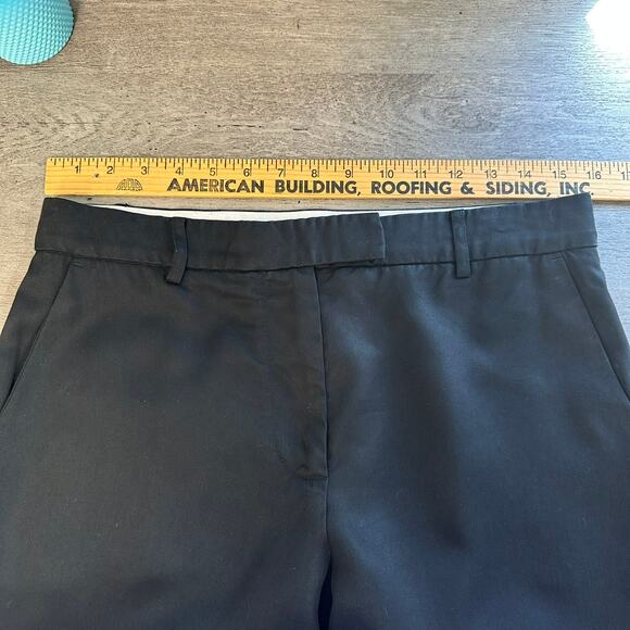 Reformation Wide Leg Flat Front Trouser Pants Black 6 - Picture 9 of 13